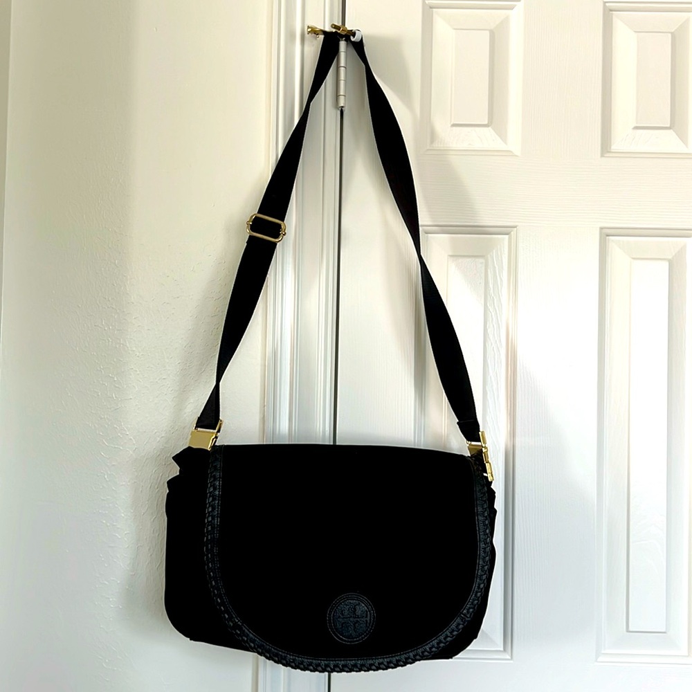 Tory Burch black diaper bag